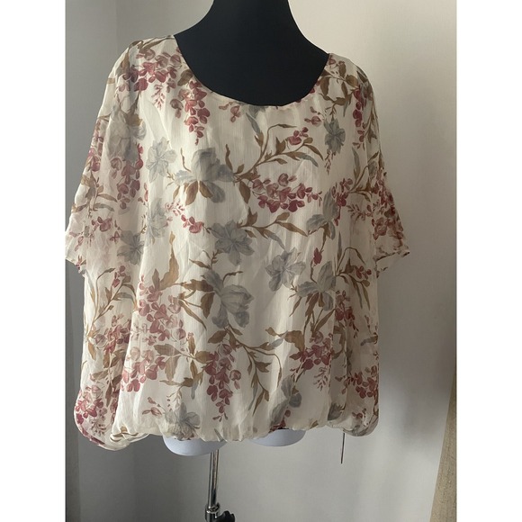 Vince Camuto Dresses & Skirts - NWT Vince Camuto Oasis Bloom Pearl Ivory Floral Blouse Skirt set Summer Sz XL/16